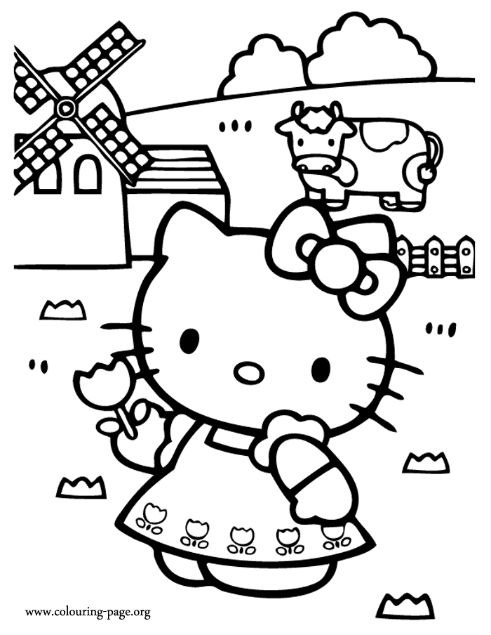 Hello Kitty printable coloring page 14