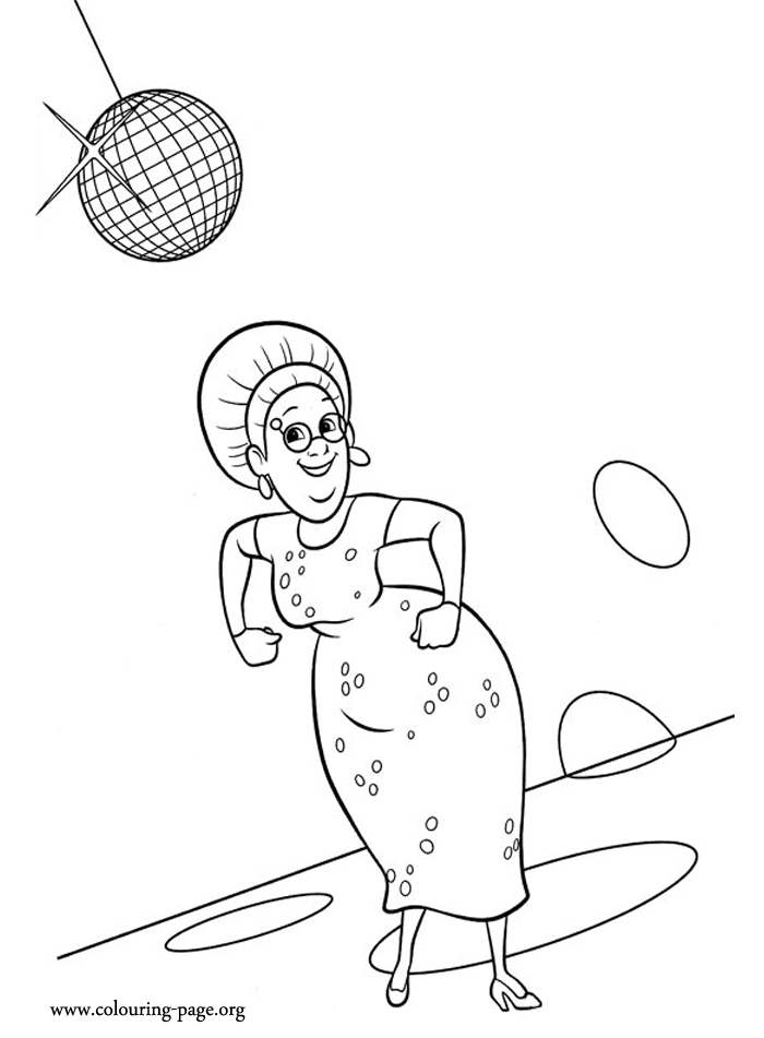 Lucille Krunklehorn dancing coloring page