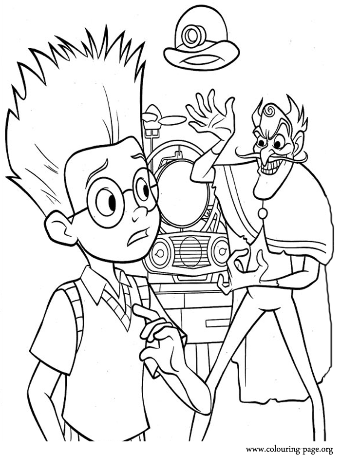 Meet the Robinsons   Bowler Hat Guy betrays Lewis coloring page