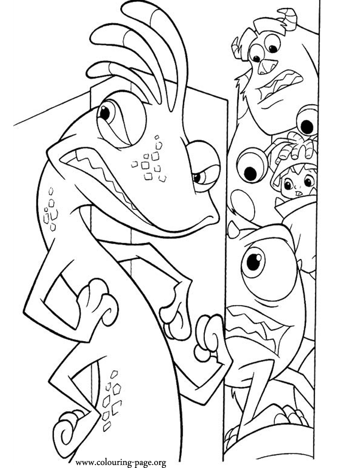 randall from monsters inc coloring pages - photo #23