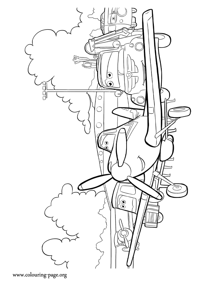 Dusty and his friends coloring page Dusty and his friends coloring page
