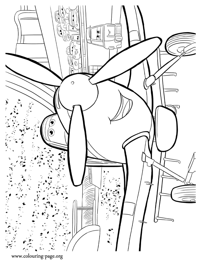 Dusty celebrating his victory coloring page Dusty celebrating his victory coloring page