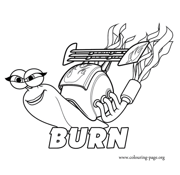 Burn coloring page
