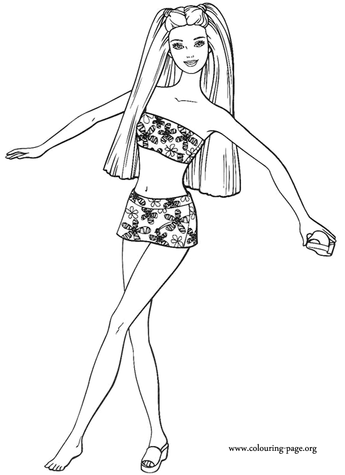 Barbie - Barbie doll coloring page