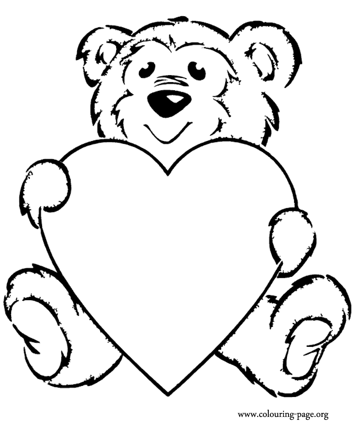 panda bear heart coloring pages - photo #7