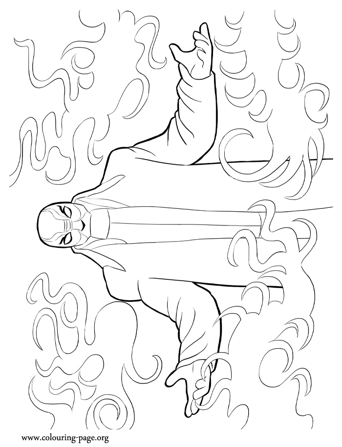 Yokai, the villain coloring page Yokai, the villain coloring page