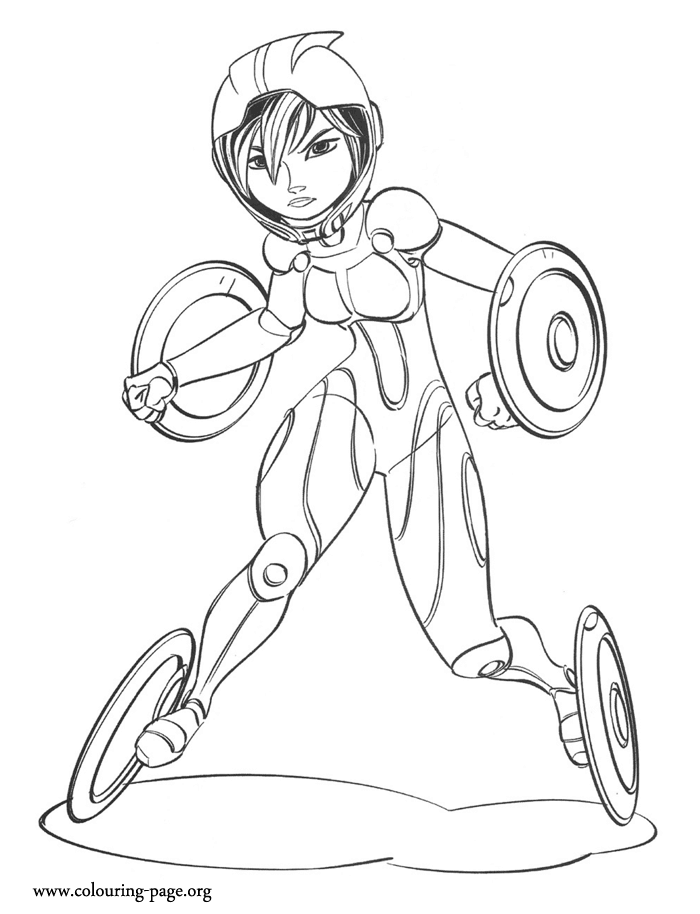Big Hero 6 Gogo Coloring Pages Big Hero 6 - GoGo Tomago coloring page
