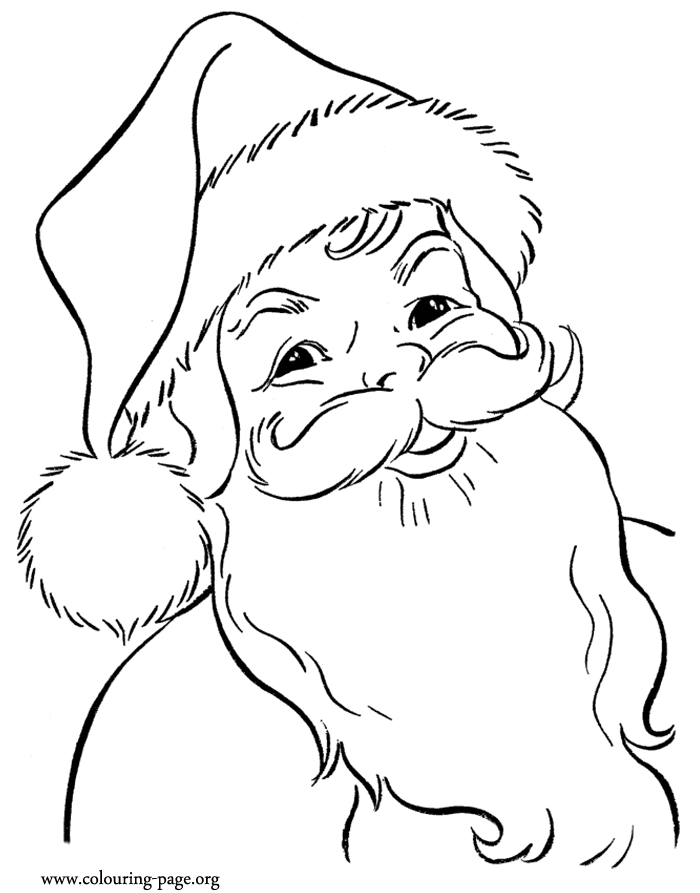 Christmas  Happy Santa Claus coloring page