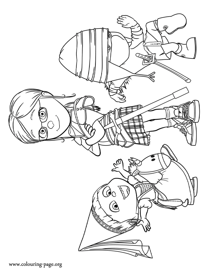Margo, Edith and Agnes coloring page