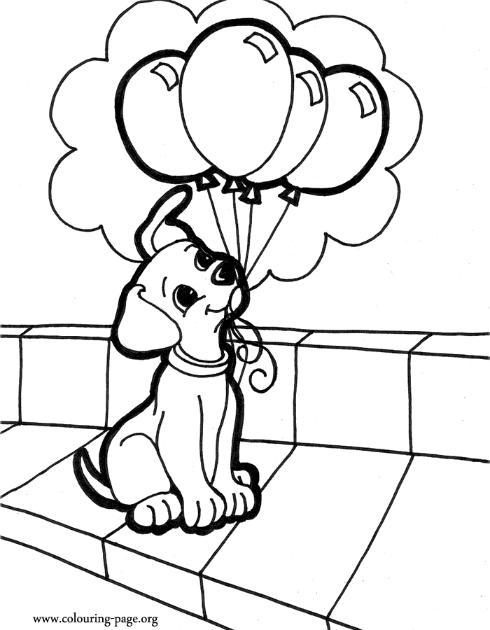 cute puppy Colouring Pages