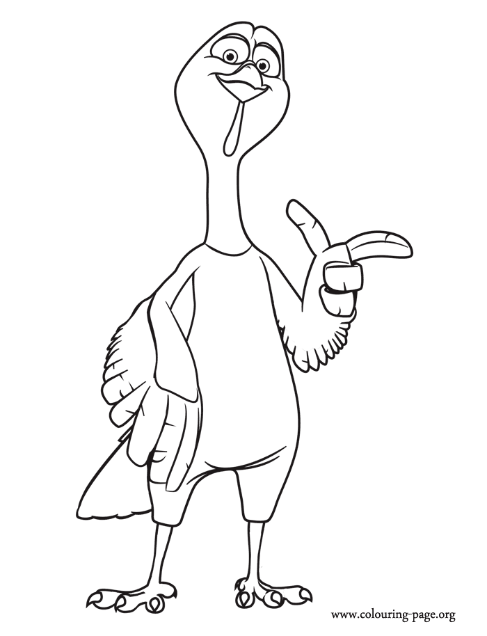 Reggie, the Turkey coloring page