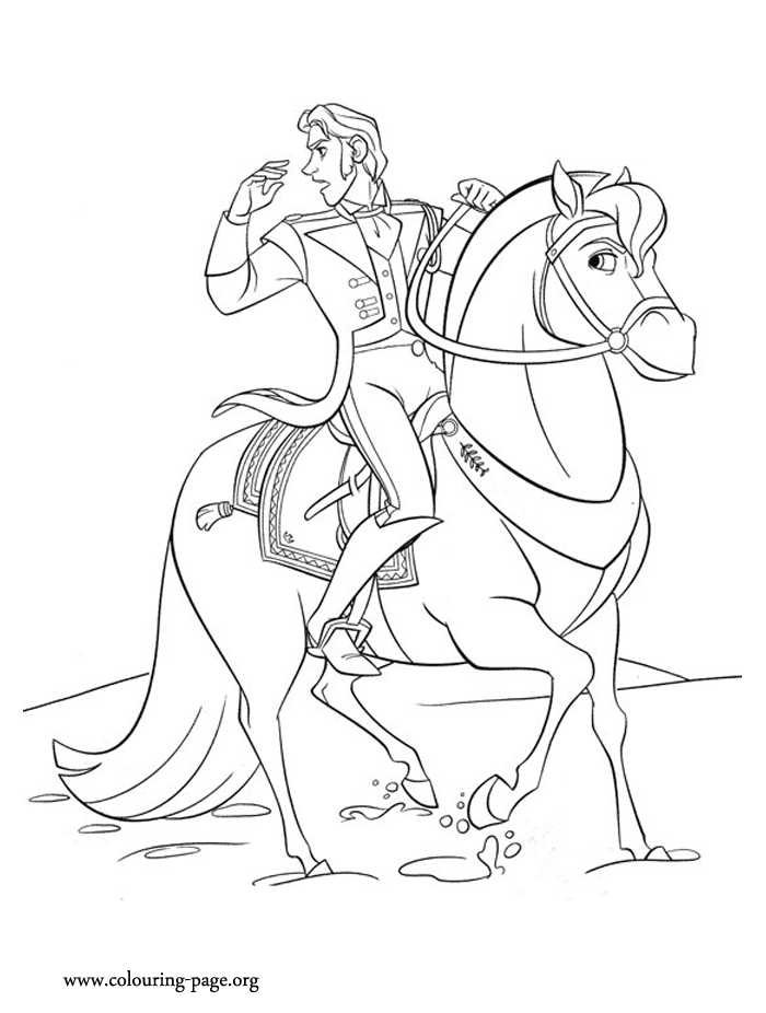 Prince Hans and Sitron coloring page