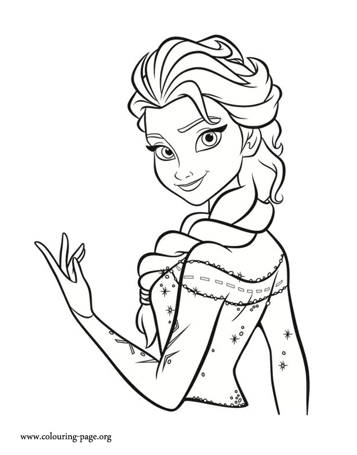 Frozen Queen Elsa Coloring Page