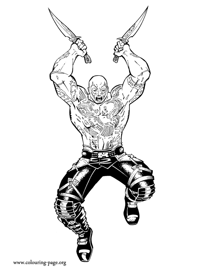 Guardians of the Galaxy - Drax the Destroyer coloring page