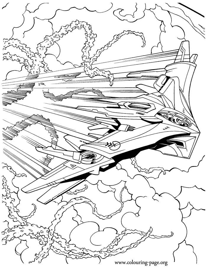 Guardians of the Galaxy - The Milano spaceship coloring page