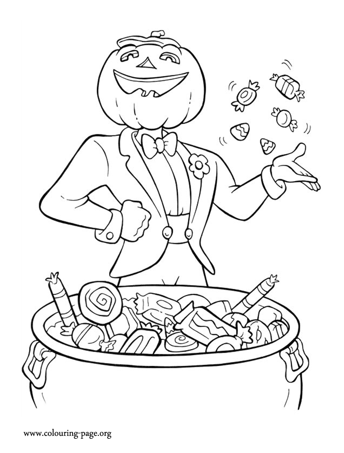 halloween candy coloring pages - photo #43