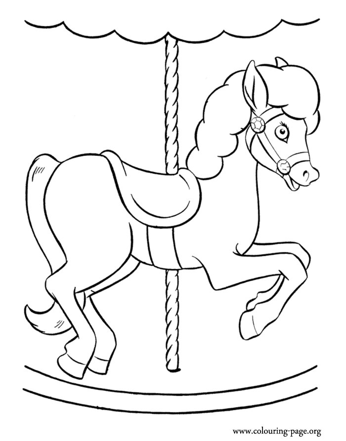 carousel horse coloring pages - photo #23