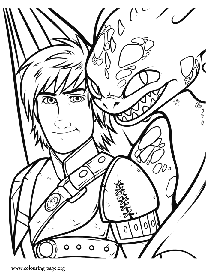 How To Train Your Dragon 2 Hiccup And Toothless Coloring Page