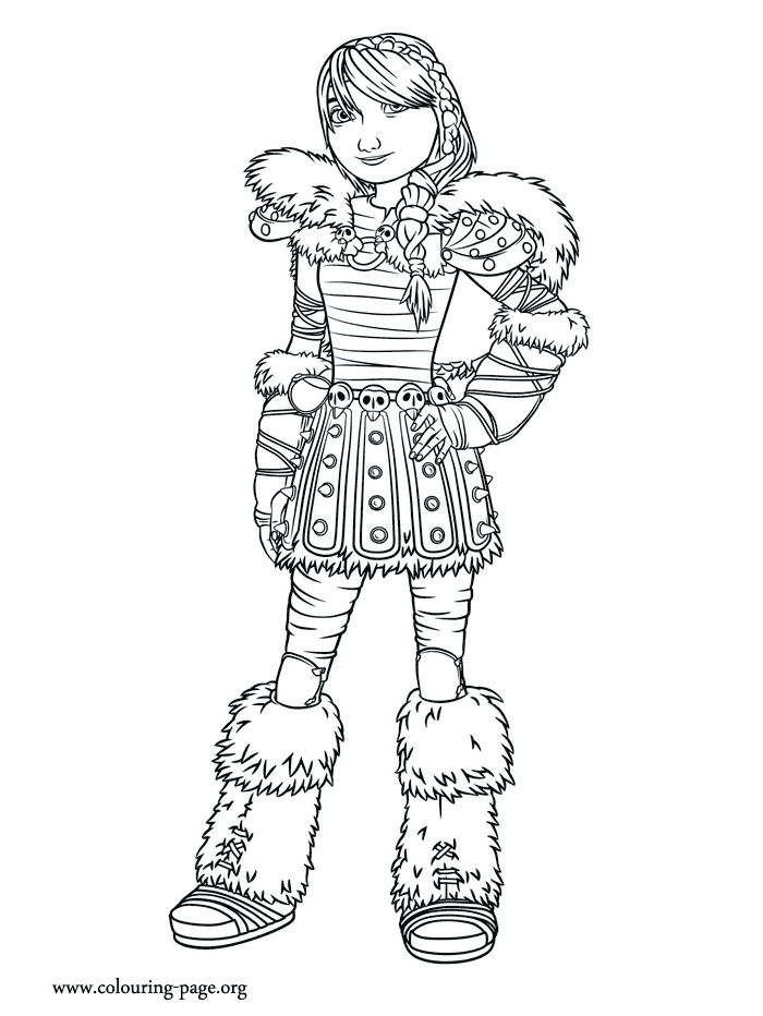 How to Train Your Dragon 2 - Astrid coloring page