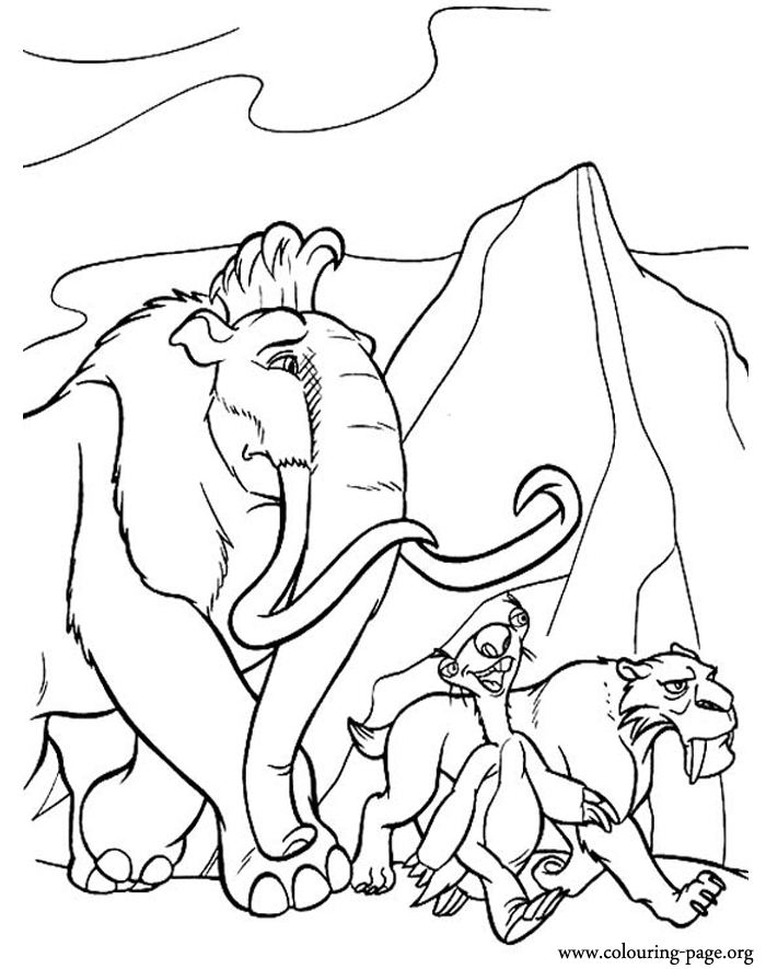 ice age coloring pages sid - photo #16