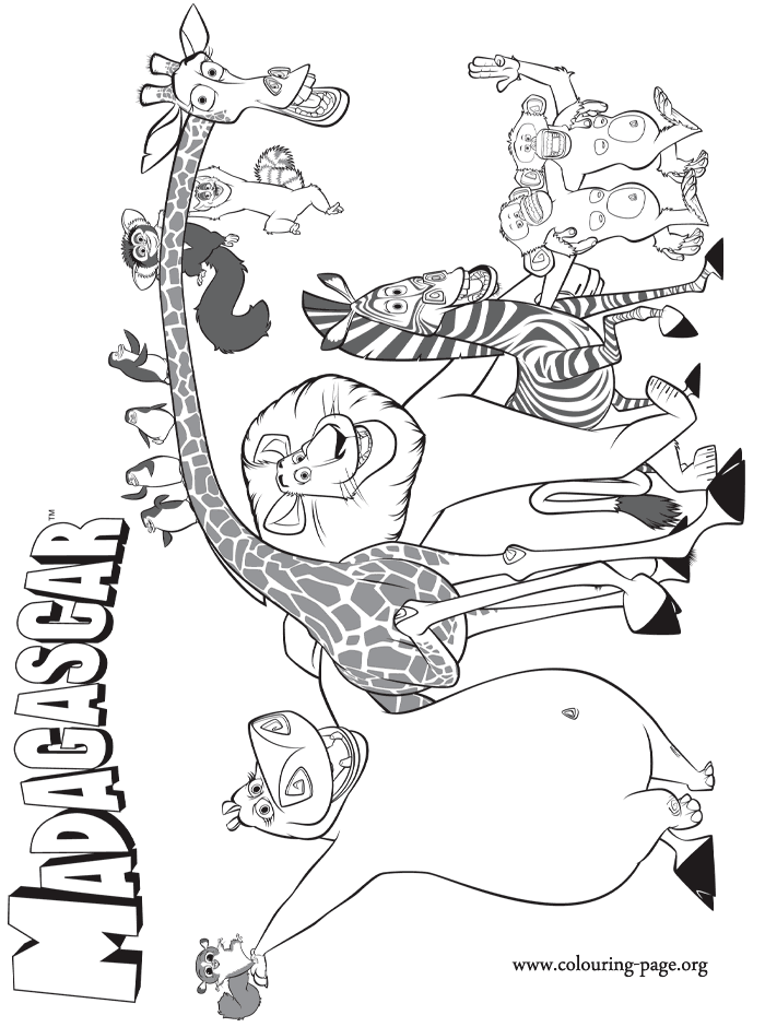 Madagascar 3 coloring page