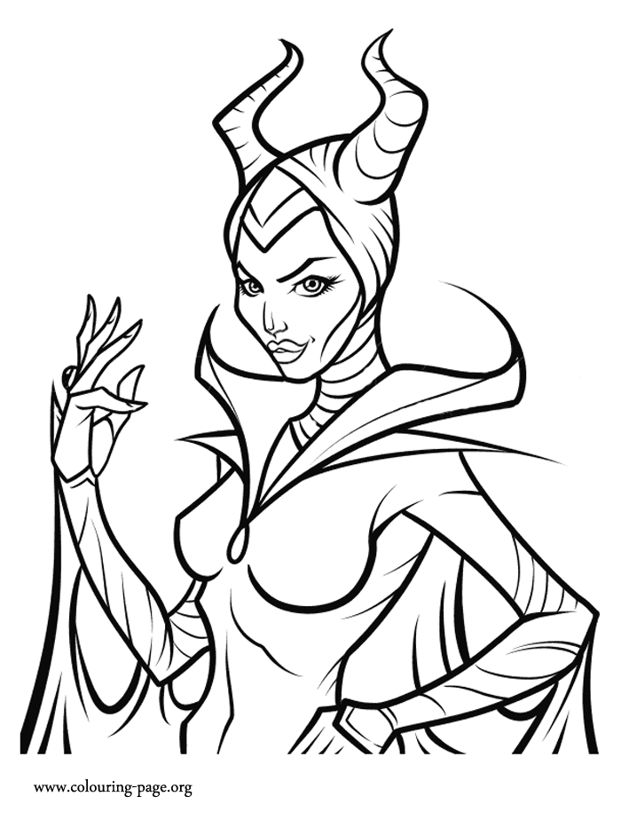 Maleficent Angelina Jolie as Maleficent coloring page