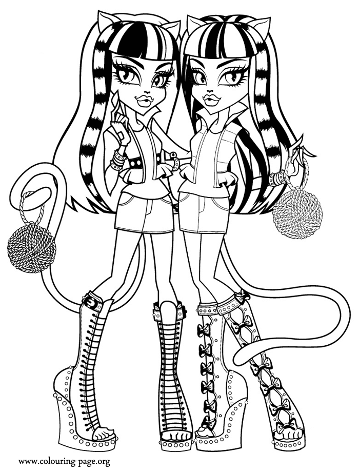 Purrsephone and Meowlody coloring page