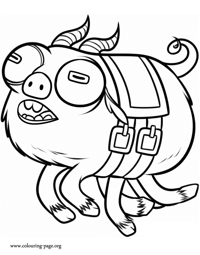 Archie the Scare Pig coloring page