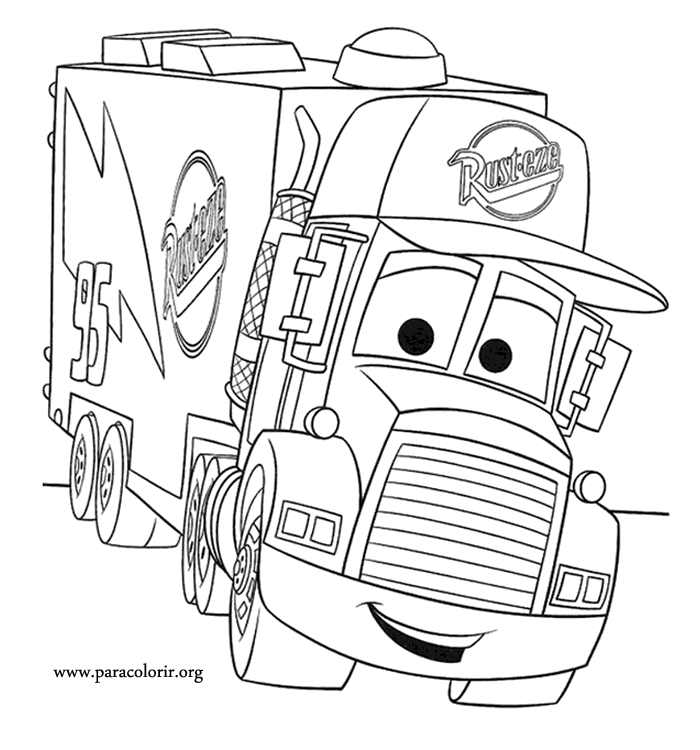 mack the truck coloring pages - photo #1