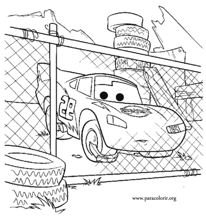 cars movie  lightning mcqueen coloring page