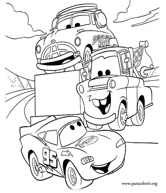 Lightning McQueen,Tow Mater and Doc Hudson