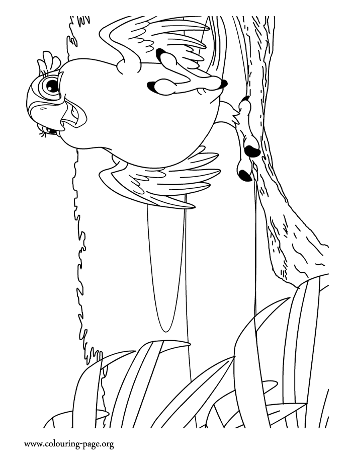 Carla in the Amazon coloring page