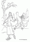 Beauty and The Beast Ice Skating coloring page