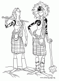 Lord Macintosh and his son coloring page
