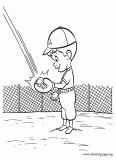 Young Goob catches the ball coloring page