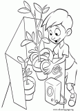 Student in the Science Fair coloring page