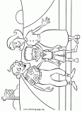Bud and Lucille adopt Lewis coloring page