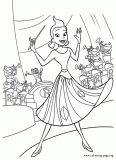 Franny with Frankie and the Frogs coloring page