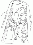 Mike kidnapped by Randall coloring page
