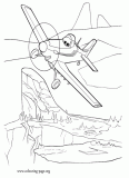 Dusty, a single-propeller plane coloring page