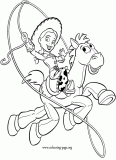 Jessie and Bullseye coloring page