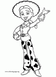 Jessie waving coloring page