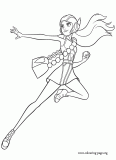 Honey Lemon with her battle armor coloring page