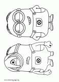 The Minions - Stuart and Dave coloring page