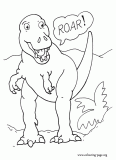 A hungry Tyrannosaurus coloring page