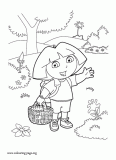 Dora, the explorer coloring page