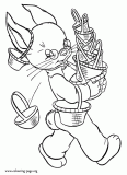 Easter bunny with Easter baskets