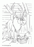 Sven loves carrots coloring page