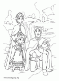 The Royal family coloring page