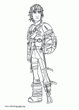 Older Hiccup coloring page
